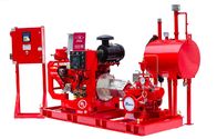 1000GPM Diesel Engine UL FM Approved Fire Pumps With Fuel Tank