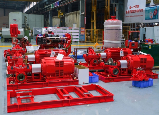 담수/해수 UL FM 디젤 화재 펌프 대기 전력 29kw-772kw 화재 보호 3500GPM