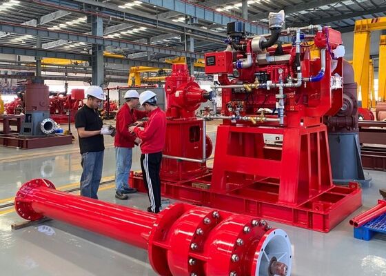 UL/FM 300GPM 1480/1760RPM 2-12단 수직 터빈 소방 펌프 | NFPA20 인증