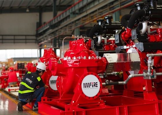 NMFIRE 두 단계 수평 분할 케이스 디젤 엔진 구동 화재 펌프